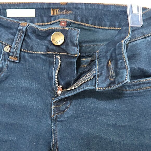 Kut from the Kloth Natalie Bootcut Flap Pocket Dark Wash Stretch Jeans Size 2 - Picture 8 of 16
